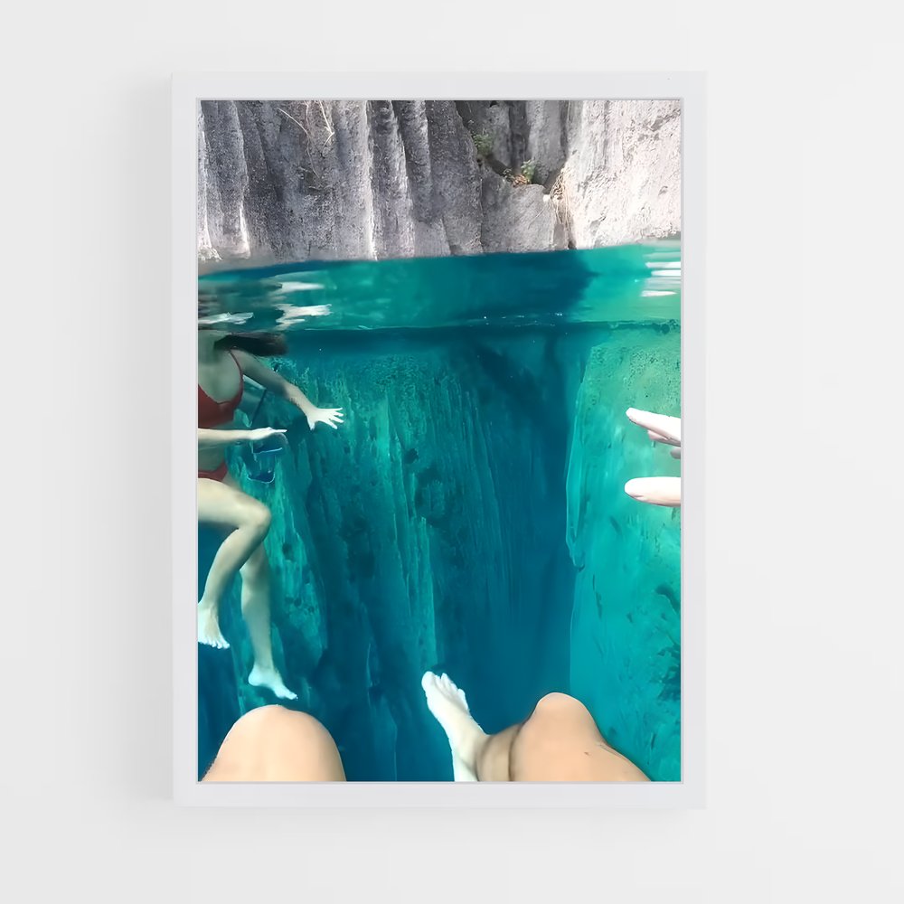 Poster Plongée aux Falaises – affiche Plongeon depuis une plateforme (vue 3)